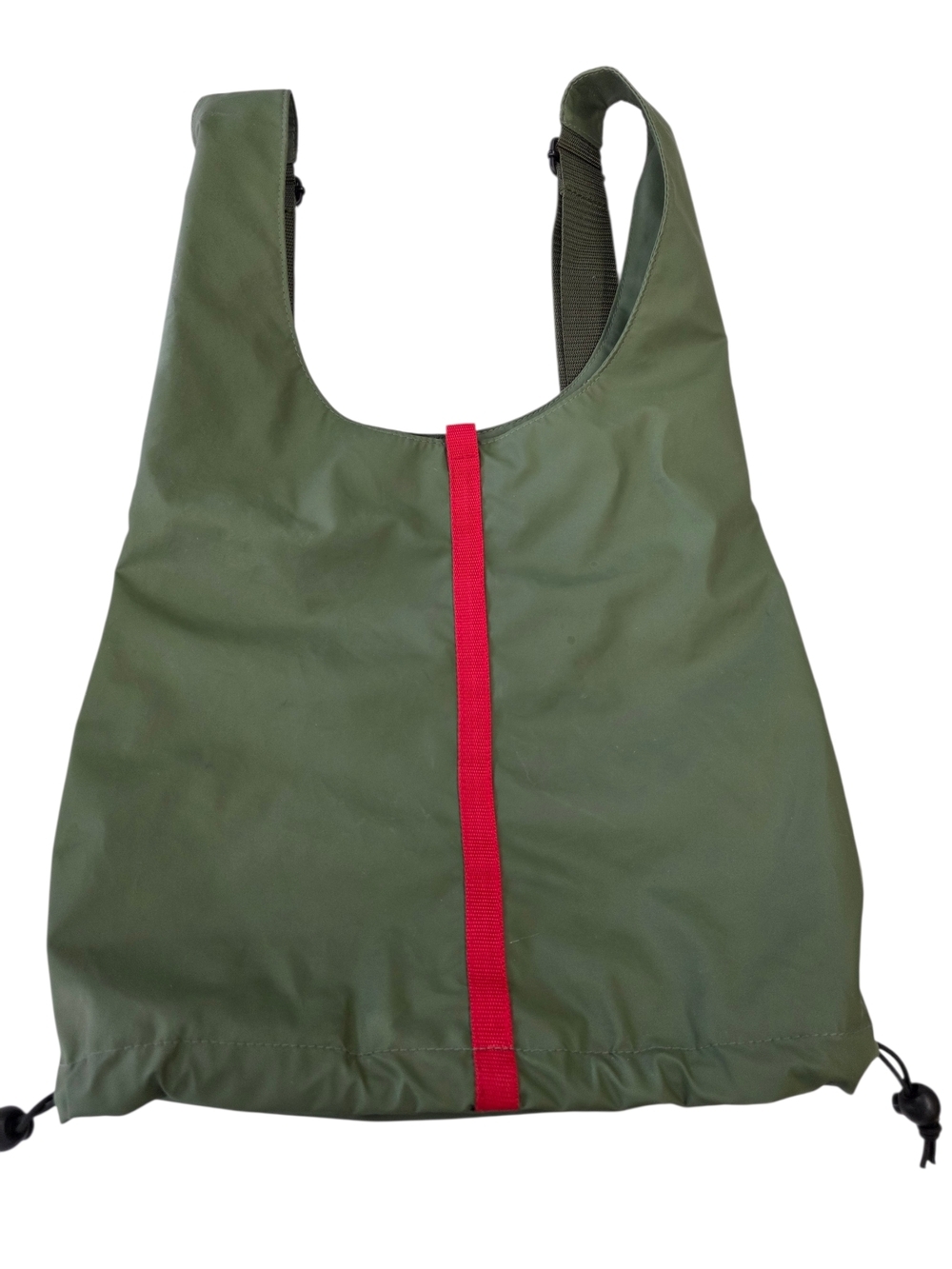Hugo Boss Olive Green Nylon with Red Accent Backpack bag